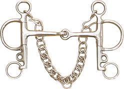 Centaur Stainless Steel Jointed Eggbutt Pelham Horse Bit, 5
