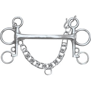 Centaur Stainless Steel Tom Thumb Mullen Mouth Pelham Horse Bit, 5.5