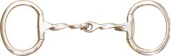 Centaur Stainless Steel Twisted Mouth Eggbutt with Flat Rings Horse Bit, 5