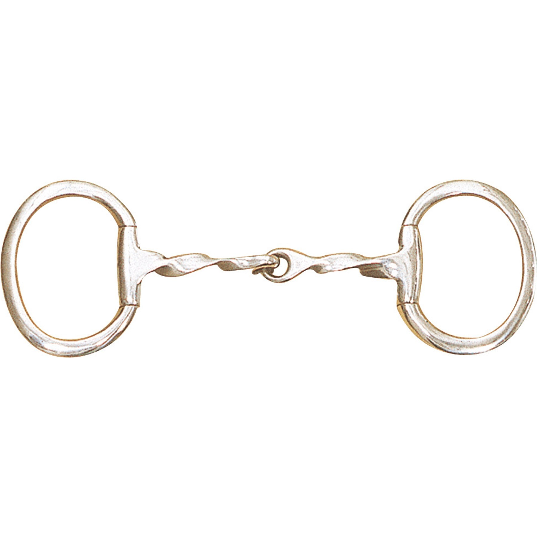 Centaur Stainless Steel Twisted Mouth Eggbutt with Flat Rings Horse Bit, 5