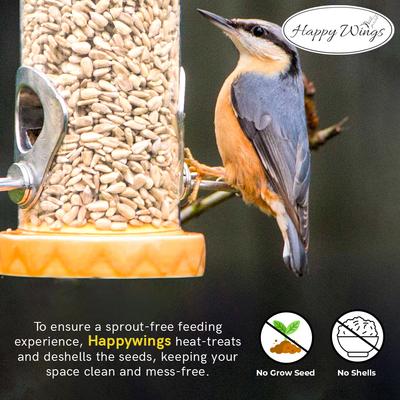 Show full view: Happy Wings NO GROW Sunflower Hearts & Chips Wild Bird Food, 16-lb bag slide 5 of 7