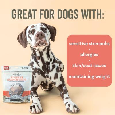 Show full view: Polkadog Alaskan Salmon Chips Grain-Free Dehydrated Dog Treats, 2.75-oz bag slide 6 of 6