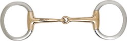 Centaur Stainless Steel Copper Mouth Eggbutt with Flat Rings Horse Bit, 5