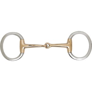 Centaur Stainless Steel Copper Mouth Eggbutt with Flat Rings Horse Bit, 5