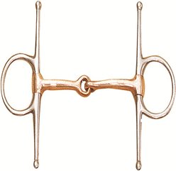 Centaur Stainless Steel Medium Weight Copper Mouth Full Cheek Horse Bit, 5