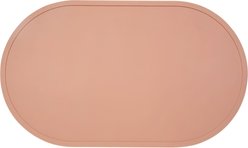 Speckle & Spot by Ore' Originals Oval Silicone Dog & Cat Placemat, Blush