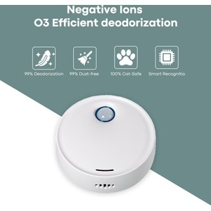 Pawshelf Round Odor Eliminator Cat Litter Box Deodorizer & Freshener,White, 4.88 x 4.94 x 1.65-in
