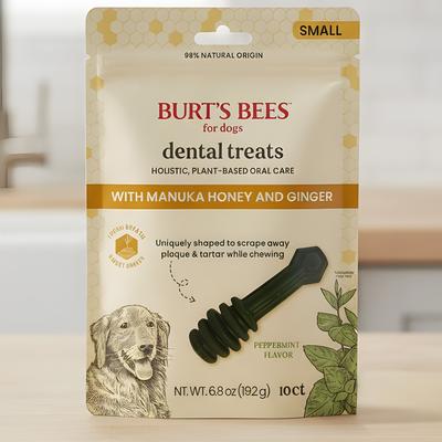 Show full view: Burt's Bees Manuka Honey + Ginger Small Peppermint Dental Dog Treats, 6.8-oz bag slide 6 of 7