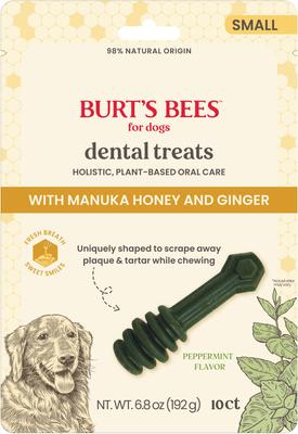 Show full view: Burt's Bees Manuka Honey + Ginger Small Peppermint Dental Dog Treats, 6.8-oz bag slide 4 of 7