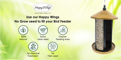 Show full view: Happy Wings Dual Mesh Wild Bird Feeder, Gold slide 3 of 8