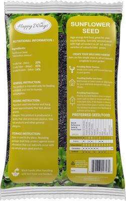 Show full view: Happy Wings NO GROW Black Oil Sunflower Seed Wild Bird Food, 4-lb bag slide 3 of 6