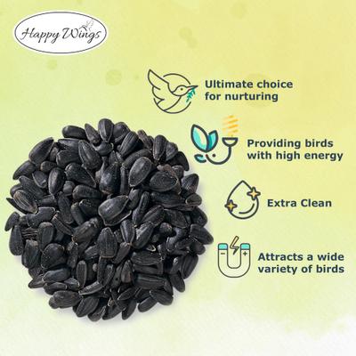 Show full view: Happy Wings NO GROW Black Oil Sunflower Seed Wild Bird Food, 4-lb bag slide 4 of 6