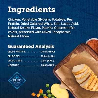 Show full view: Blue Buffalo True Chews Premium Jerky Cuts Natural Chicken Dog Treats, 64-oz bundle slide 6 of 11