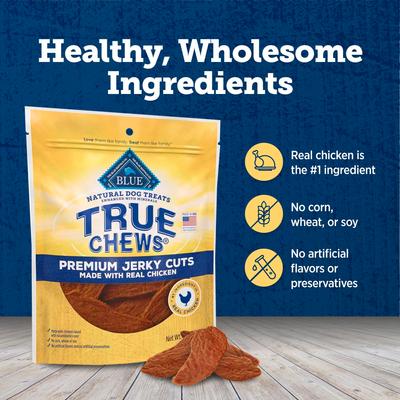 Show full view: Blue Buffalo True Chews Premium Jerky Cuts Chicken Jerky Dog Treats, 22-oz bag slide 7 of 11