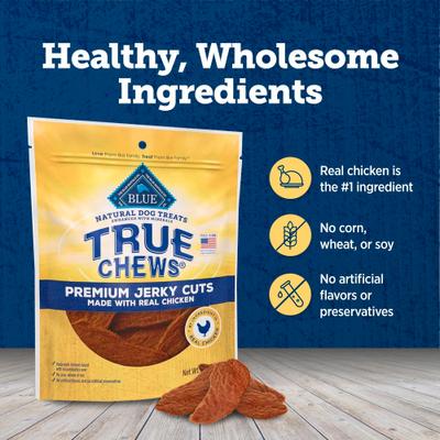 Show full view: Blue Buffalo True Chews Premium Jerky Cuts Natural Chicken Dog Treats, 64-oz bundle slide 8 of 11