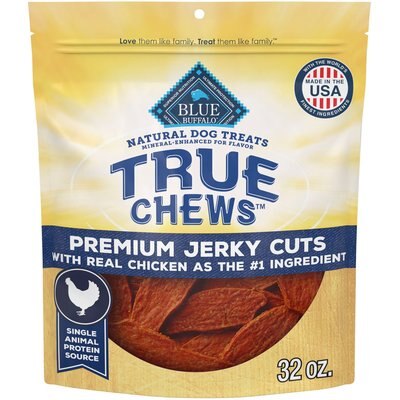 Blue Buffalo Blue Buffalo True Chews Premium Jerky Cuts Chicken Jerky Dog Treats, 32-oz bag