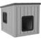 Show in main carousel: KAMABOKO Weatherproof & UV Resistant PP Material Shelter Outdoor Cat House with Sloped Asphalt Roof, Black slide 1 of 8