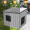 Show in main carousel: KAMABOKO Weatherproof & UV Resistant PP Material Shelter Outdoor Cat House with Sloped Asphalt Roof, Black slide 6 of 8