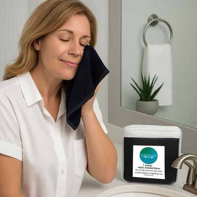 Show full view: BedVoyage Viscose from Bamboo Facial Washcloth, Black, 6 count slide 2 of 9