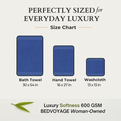 Show full view: BedVoyage Luxury Viscose from Bamboo Bath Towel, Indigo slide 5 of 8