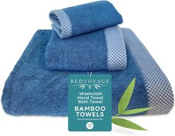 BedVoyage Luxury Viscose from Bamboo Towel Set, Indigo, 3 count