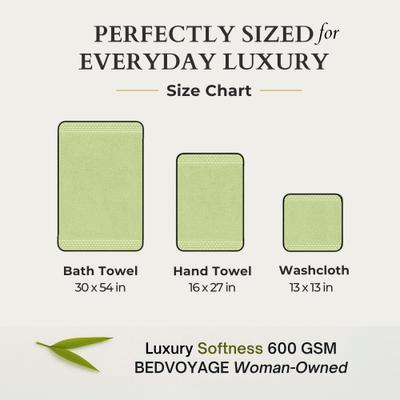 Show full view: BedVoyage Luxury Viscose from Bamboo Bath Towel, Sage slide 5 of 8