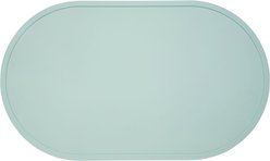 Speckle & Spot by Ore' Originals Oval Silicone Dog & Cat Placemat, Blue