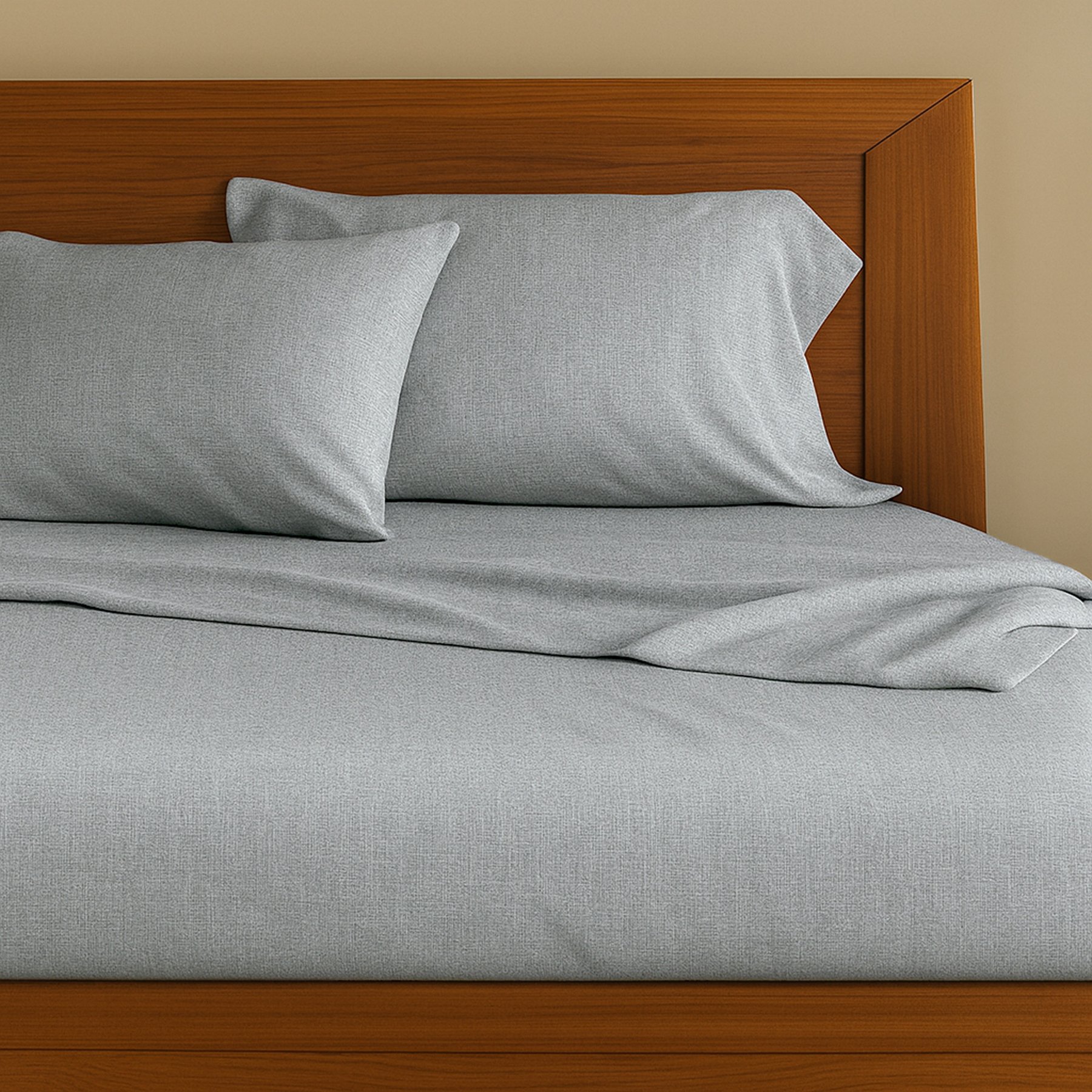 BedVoyage Viscose from Bamboo Cotton Breathable & Cozy Pillowcase Set, Silver, King, 2 count