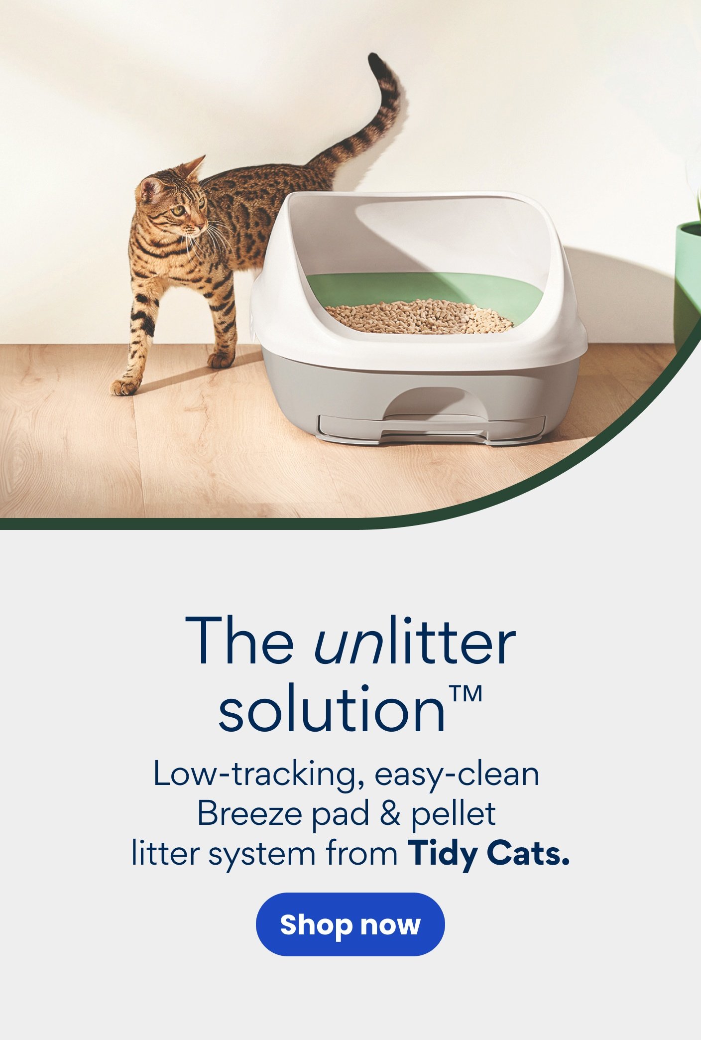 The unlitter solution™ Low-tracking, easy-clean Breeze pad and pellet litter system from Tidy Cats. Shop now.