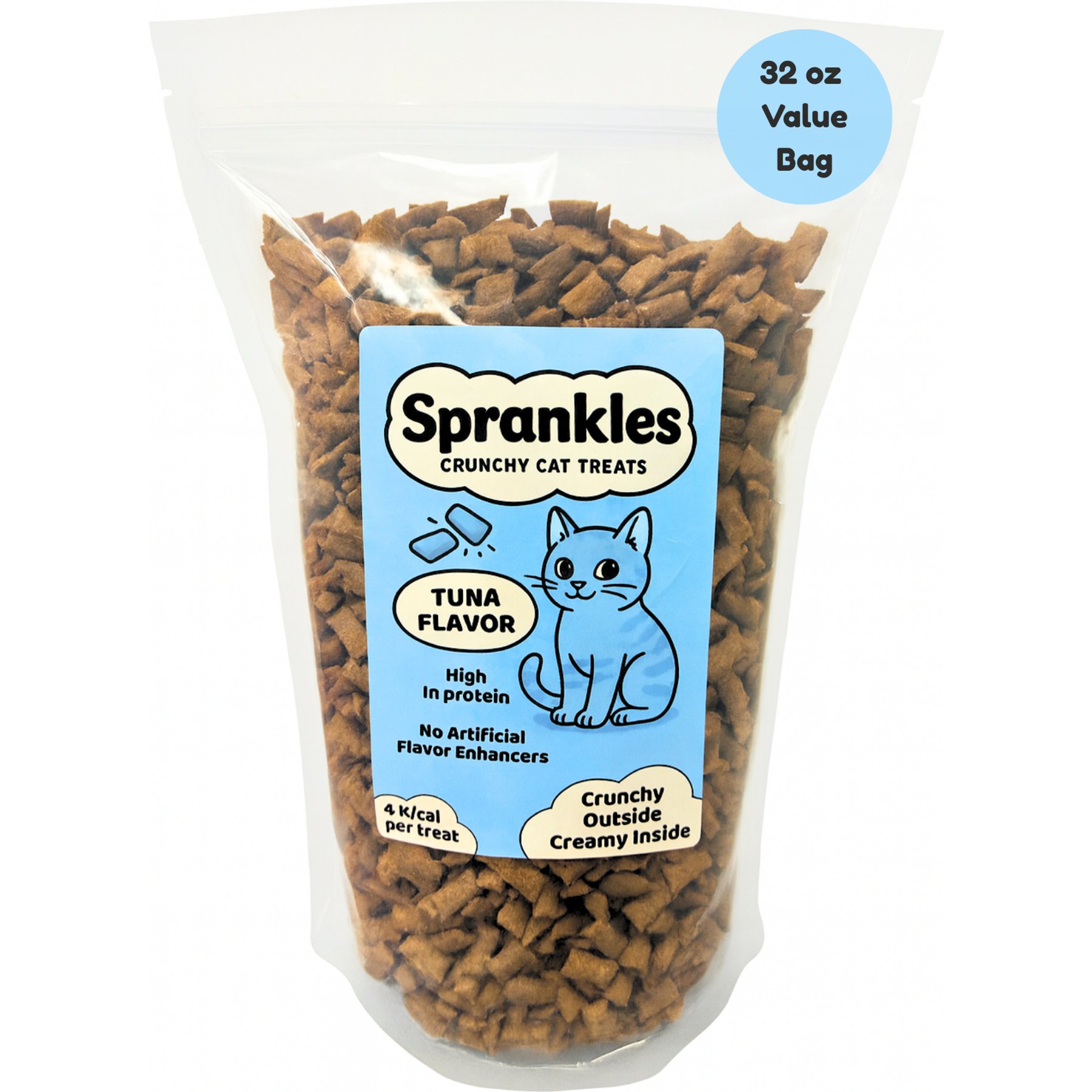 Sprankles Tasty Tuna Flavored Crunchy Cat Treats, 32-oz bag