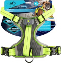 allforpaws K-Nite Light Up Reflective Dog Harness, Green, X-Large: 22 to 38-in chest slide 2 of 8