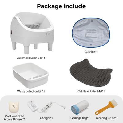 Show full view: Coziwow Open-Top Smart Self Cleaning App Control Cat Litter Box, 23.8-lb bag slide 7 of 7
