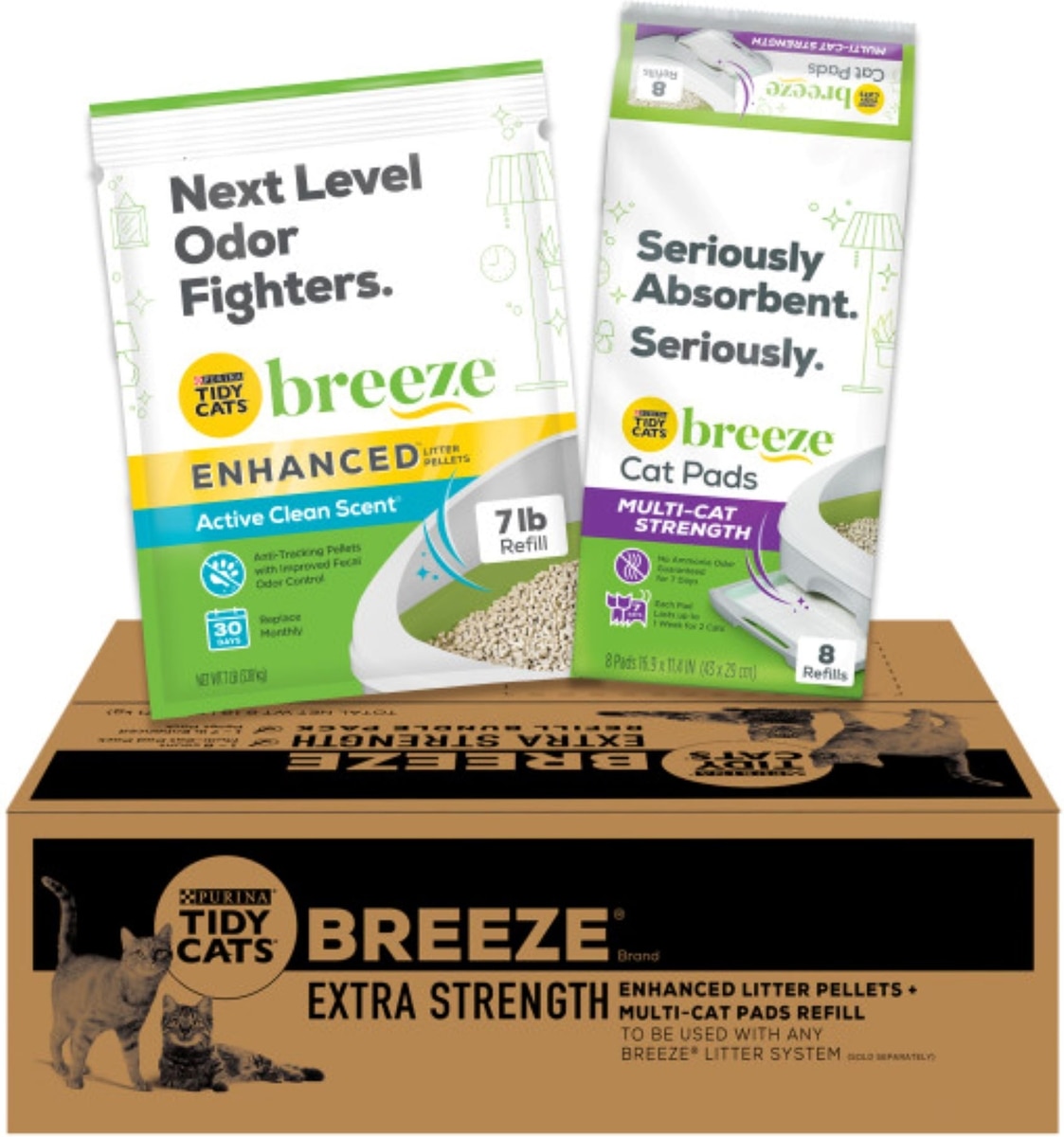 TIDY CATS Breeze Enhanced Active Clean Scent Litter Pellets