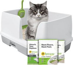 Tidy Cats Breeze X-Large Multi-Cat Starter Kit Litter Box, Litter Pellets & Pads slide 1 of 9
