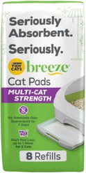 Tidy Cats Breeze Multi-Cat Strength Cat Pads, 8 count