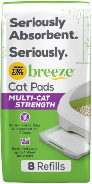 Show full view: Tidy Cats Breeze Multi-Cat Strength Cat Pads, 8 count slide 1 of 13