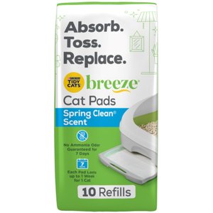 Tidy Cats Breeze Spring Clean Scented Litter System Cat Pads, 10 count