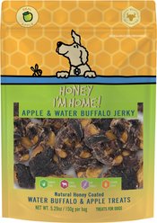 Honey I'm Home! Apple Jerky Natural Honey Coated Buffalo & Apple Grain-Free Dog Treats, 5.29-oz bag