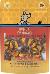 Honey I'm Home! Mango Jerky Natural Honey Coated Buffalo & Mango Grain-Free Dog Treats, 5.29-oz bag