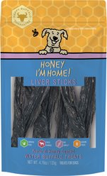 Honey I'm Home! Liver Sticks Natural Honey Coated Buffalo Liver Grain-Free Dog Treats, 4.76-oz bag