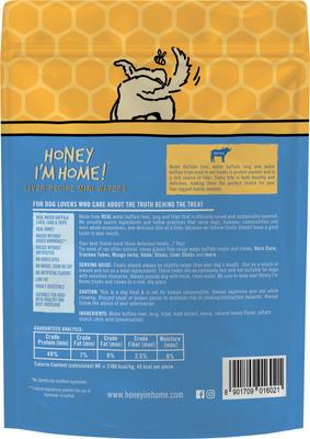 Show full view: Honey I'm Home Mini Liver Wafers Natural Honey Coated Buffalo Dehydrated Dog Treats, 5.29-oz bag slide 3 of 4