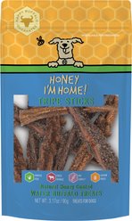 Honey I'm Home Tripe Sticks Honey Coated Buffalo Treats Natural Dog Chews, 5.29-oz bag