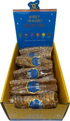 Honey I'm Home! Trachea Tubes Natural Honey Coated Buffalo Chews Grain-Free Dog Treats, 20 count