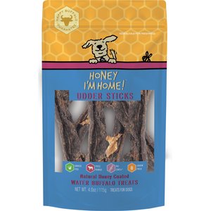 Honey I'm Home! Udder Sticks Natural Honey Coated Buffalo Grain-Free Dog Treats, 4.0-oz bag