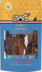Honey I'm Home! Jerk Strips Natural Honey Coated Buffalo Grain-Free Dog Treats, 3.5-oz bag