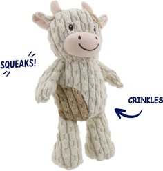 Linzy Toys Cow Squeaky Plush Dog Toy, White, 12-in slide 2 of 5