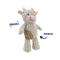 Show in main carousel: Linzy Toys Cow Squeaky Plush Dog Toy, White, 12-in slide 3 of 7