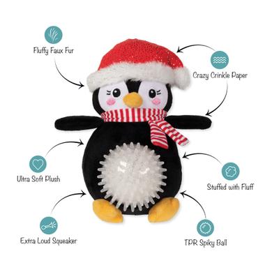 Show full view: Fringe Studio Christmas Happy Pawlidays Plush Dog Toy slide 2 of 3