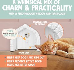 Purrfect Portal Fairy Plastic Interior Cat Door, White, Large slide 2 of 6