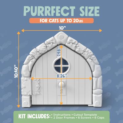 Show full view: Purrfect Portal Fairy Plastic Interior Cat Door, White, Large slide 6 of 7